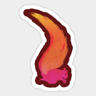 Fiery Squirrel Sticker